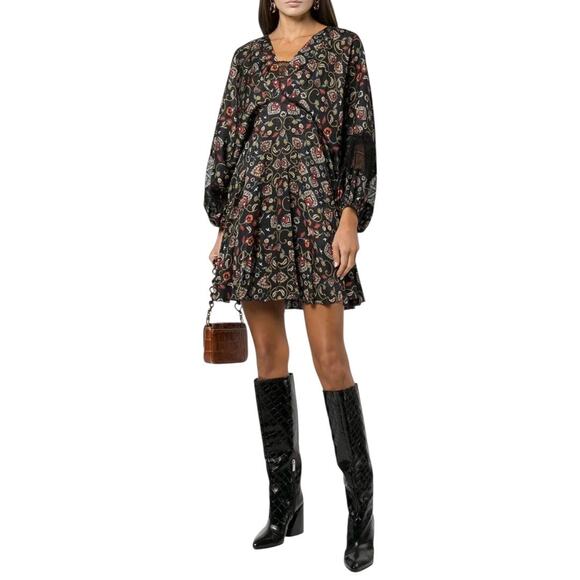 Sachin + Babi Dresses & Skirts - Sachin & Babi Garden Paisley Print Long Sleeve Mini Dress Women’s Size Small